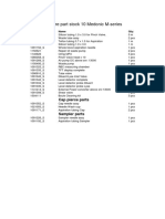 Minimum Spare Part Stock 10 Medonic M-Series: Cap Pierce Parts