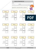Actividades Tablas de Multiplicar PDF
