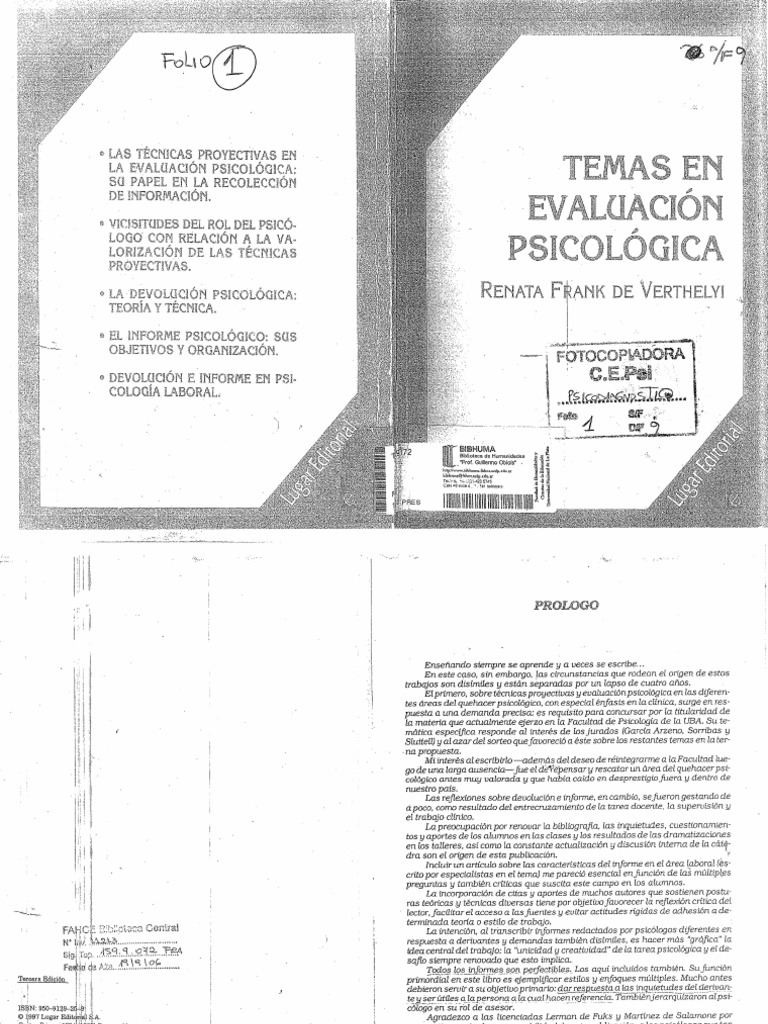 Mod2 - 07 Nuevos Temas en EvaluaciÃ³n PsicolÃ³gica PDF | PDF