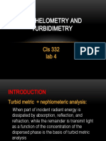 Nephelometry and Turbidimetry: Cls 332 Lab 4