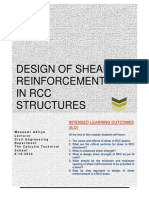 Design of Shear Reinforcement in RCC Structures: Intended Learning Outcomes (ILO)