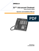 MC2000™ Advanced Deskset: Tone Control L3216 Operator and Installation Manual