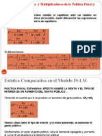 Multiplicadores de Política Fiscal y Política Monetaria.