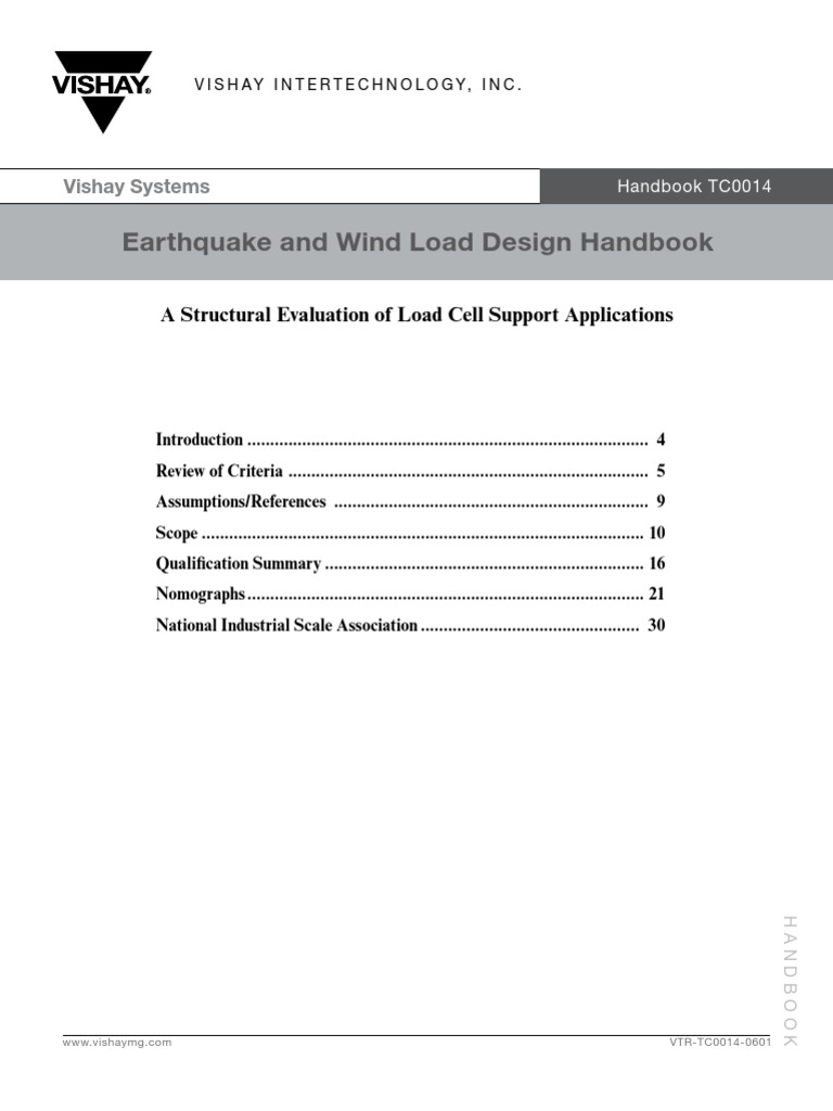Earthquake and Wind Load Design Handbook - VISHAY PDF | PDF | Implied ...