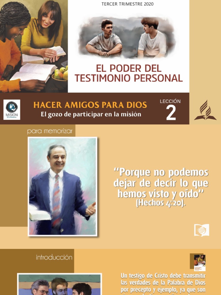 Lección 2-El Poder Del Testimonio Personal | PDF | La resurrección de ...