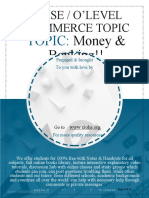 IGCSE Commerce Money & Banking Prep