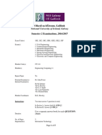 NUI Galway Exam Questions on C Programming and Arduino