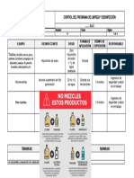 5 . LIMPIEZA Y DESINFECCION