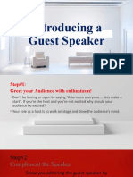 Introducing A Guest Speaker