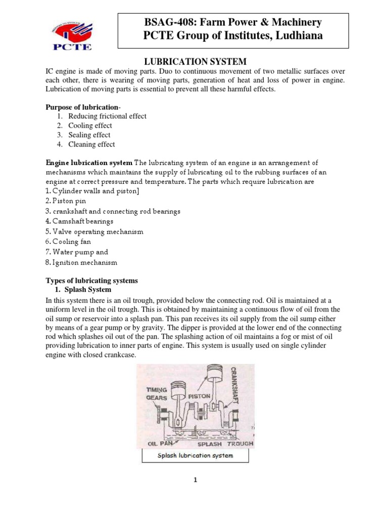 Engine Lubrication System Overview | PDF | Internal Combustion Engine ...