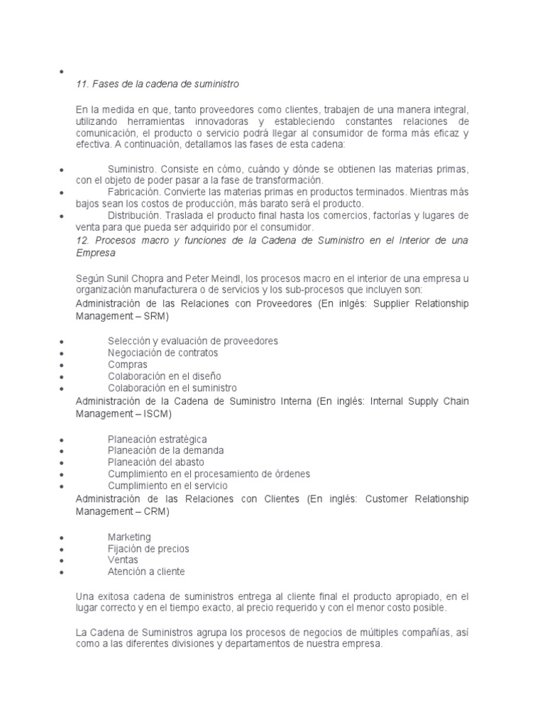 Optimización de la Cadena de Suministro | PDF | Gestión de la cadena de ...