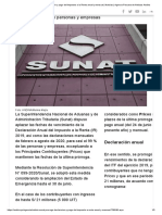 Sunat Prorroga Declaración y Pago Del Impuesto A La Renta Anual y Mensual - Noticias - Agencia Peruana de Noticias Andina PDF