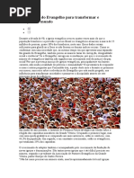 A influência do Evangelho para transformar e discipular o mundo