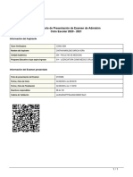 Comprobante Examen Admision