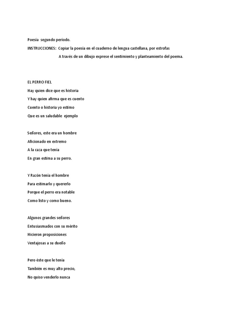 vela Abierto Sinewi Poesia El Perro Fiel | PDF