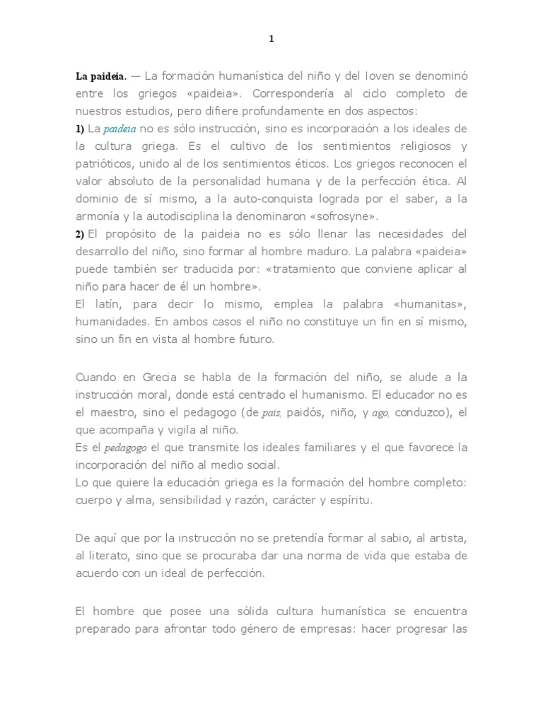 La Paideia en La Antigua Grecia | PDF | Esparta | Antigua Grecia