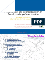 3.reacciones y Tecnicas de Polimerización - I S 18