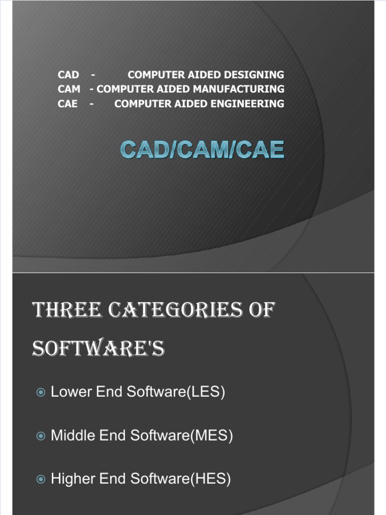CAD Software Categories Overview | PDF | Computer Aided Design ...