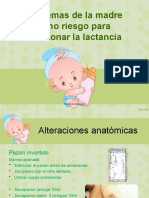 Problemas mamarios y lactancia