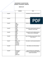 Tentative GROUP LIST