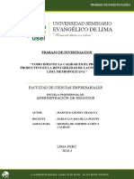 'Como Influye La Calidad en El Proceso Productivo en La Rentabilidad de Las Pollerias de Lima Metropolitana