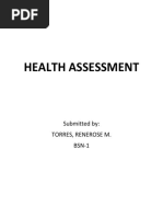 Health Assessment - Activity 1 PDF