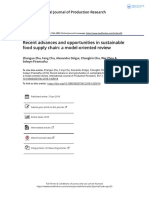 Recent Advances and Opportunities in Sustainable Food Supply Chain A Model Oriented Review