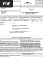 Bill of Lading Draft: Carrier