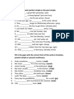 Verb Tenses and Other Grammar Structures Practice Worksheet