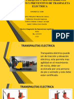 LISTA DE CHEQUEO MANTENIMIENTO PREVENTIVO Y CORRECTIVO DE TRANSPALETA ELECTRICA