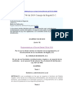 Acuerdo 740 de 2019 Concejo de Bogotá