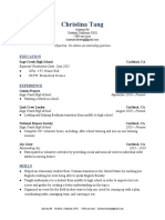 Christina Tang - Professional Resume