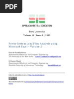 Power System Load Flow Analysis Using Microsoft Excel Version 2 PDF