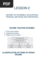 Lesson 2: Income Tax Schemes, Accounting Periods, Methods and Reporting