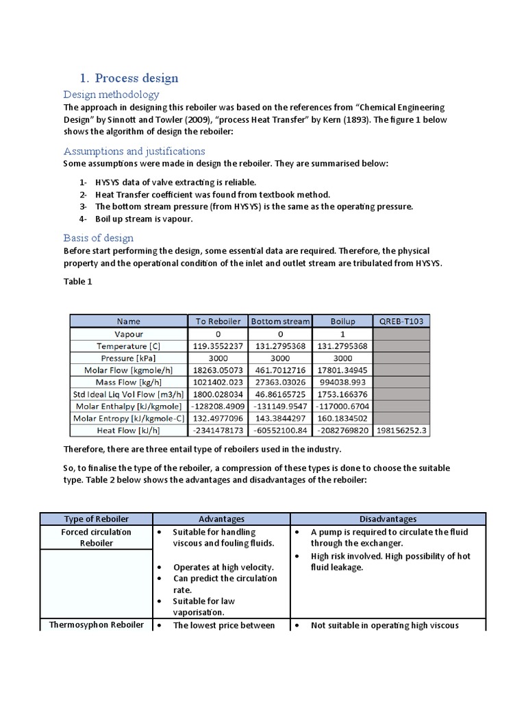 Design and Analysis of a Kettle Reboiler PDF Pipe (Fluid Conveyance) Heat Transfer