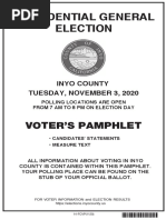 Presidential General Election: Voter'S Pamphlet