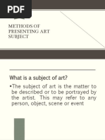 Methods of Presenting Art Subject