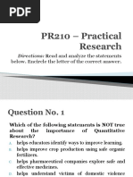 PR210 - Practical Research