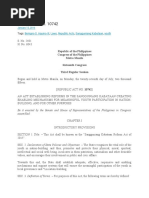 Republic Act No. 10742: Benigno S. Aquino III Laws Republic Acts Sangguniang Kabataan Youth