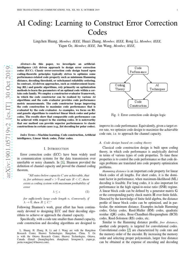IA Error Codes | Download Free PDF | Low Density Parity Check Code ...