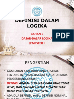 BHN 5 DEFINISI DALAM LOGIKA