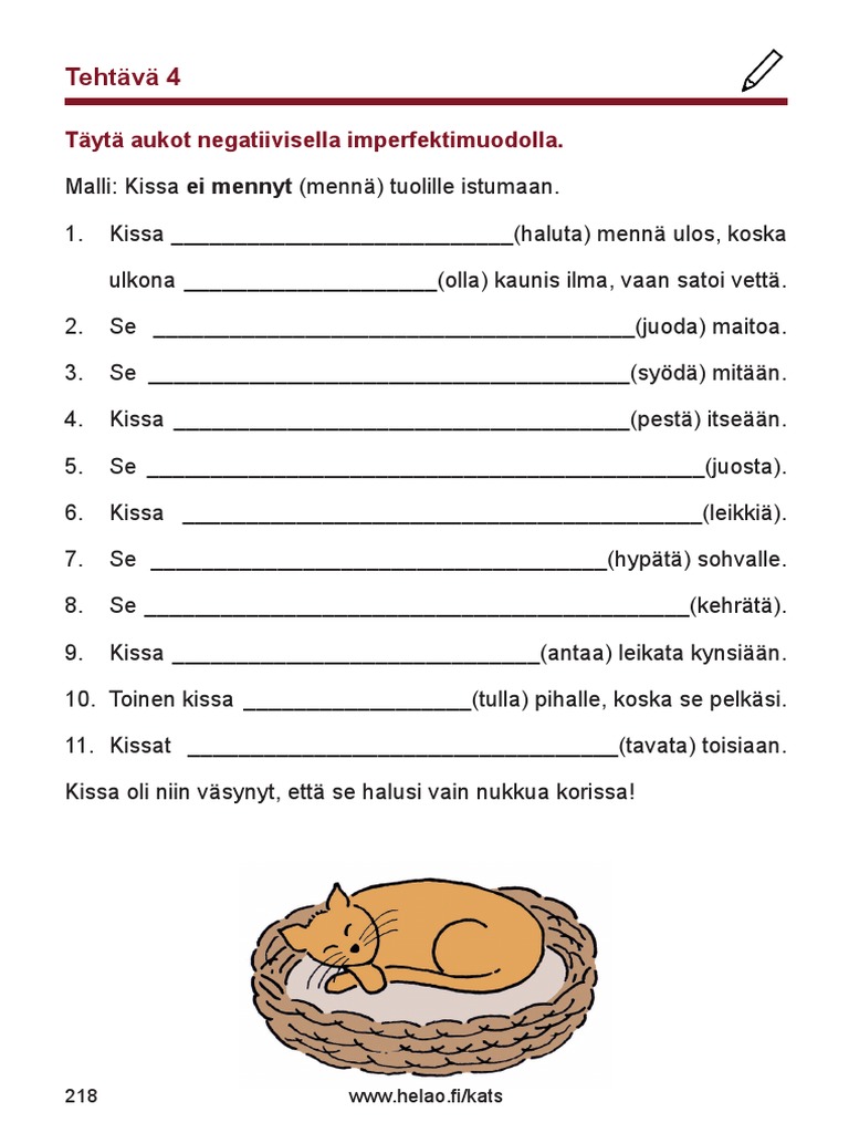 Käts Negatiivinen Imperfekti 4 Pdf