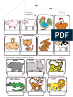 Write The Name of Farm Animals in The Picture
