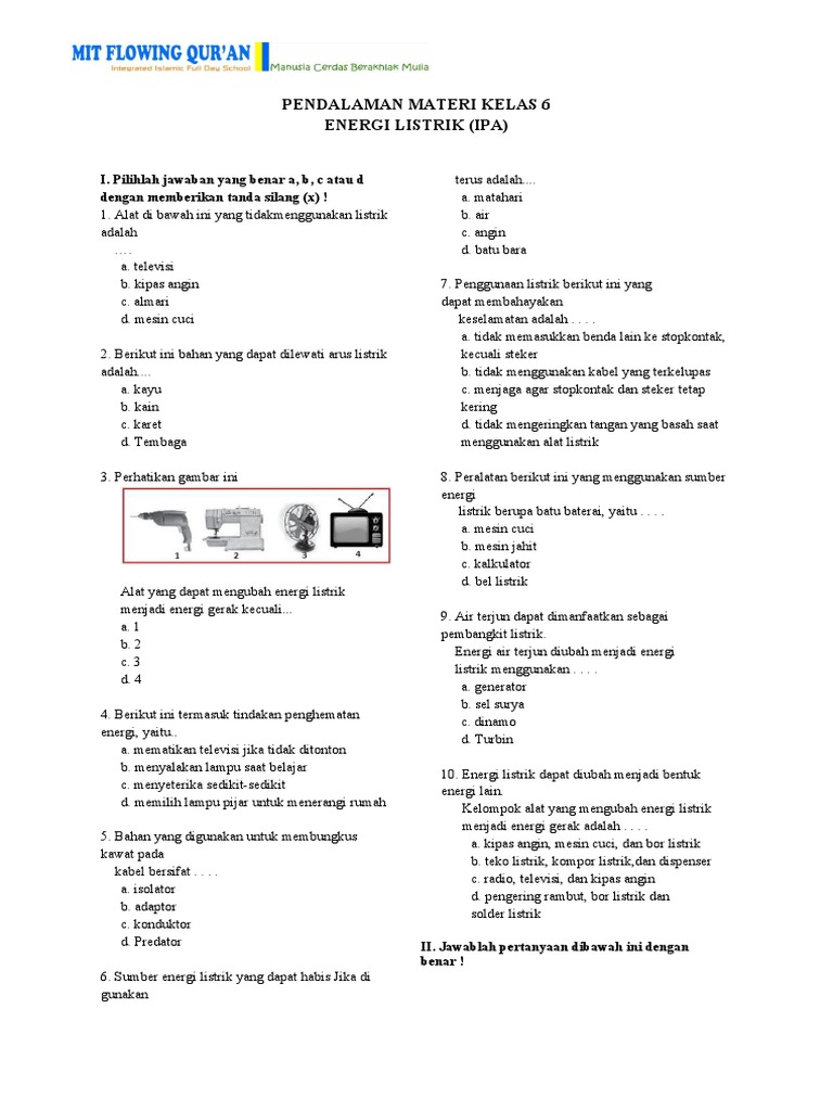 Pendalaman Materi Kelas 6 Energi Listrik Pdf