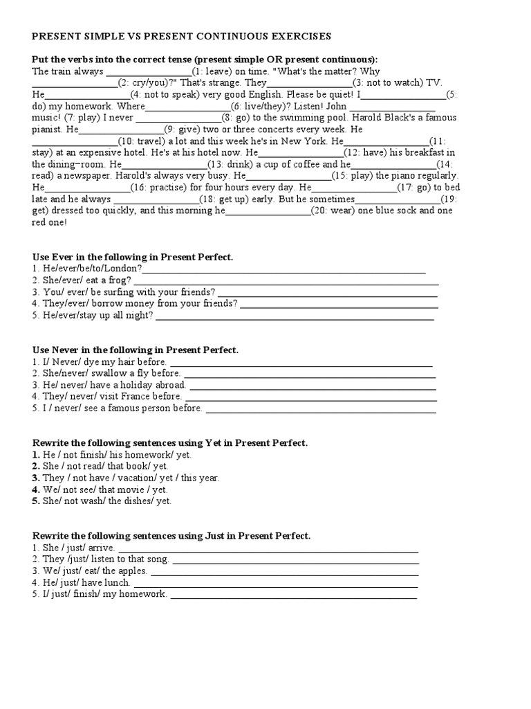 Present Tense vs Past Tense Providing Practice with Verb Forms through