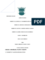 Unidad I Inmuebles, Planta y Equipo (Francisca Arcos Hernandez)