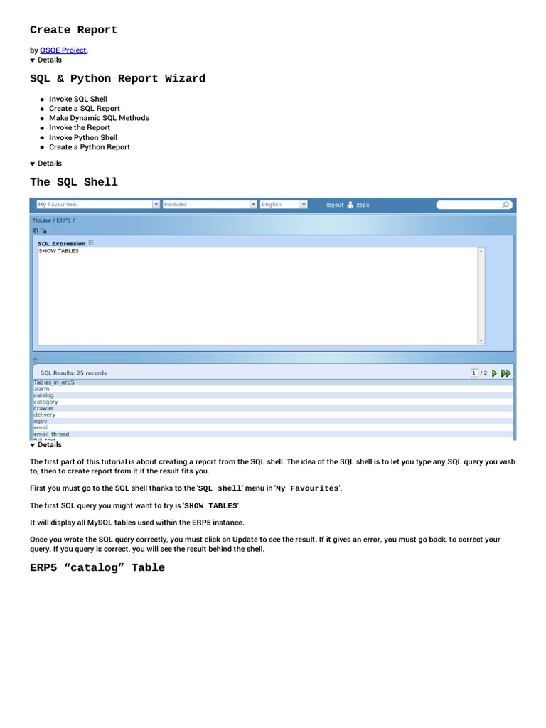 Developer Create - Report 005 en PDF | PDF | Sql | Python (Programming ...