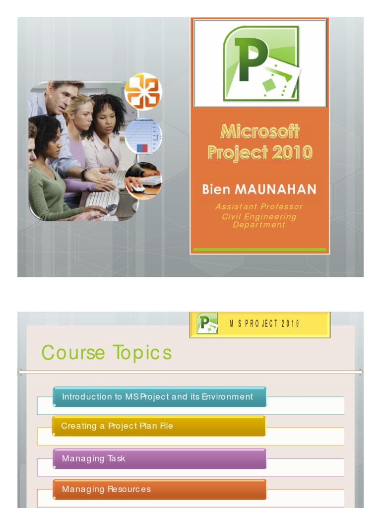 MS Project 2010: Course Overview | PDF | Project Management | Business