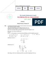 Mathematical Challenge - Middle - Round 2 - Solutions (2017-18) (Scottish Mathematical Council) PDF