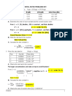 Rate (F) (Clo) 1.2X10 M/ S 0.10M 0.010M: Kinetics Problems